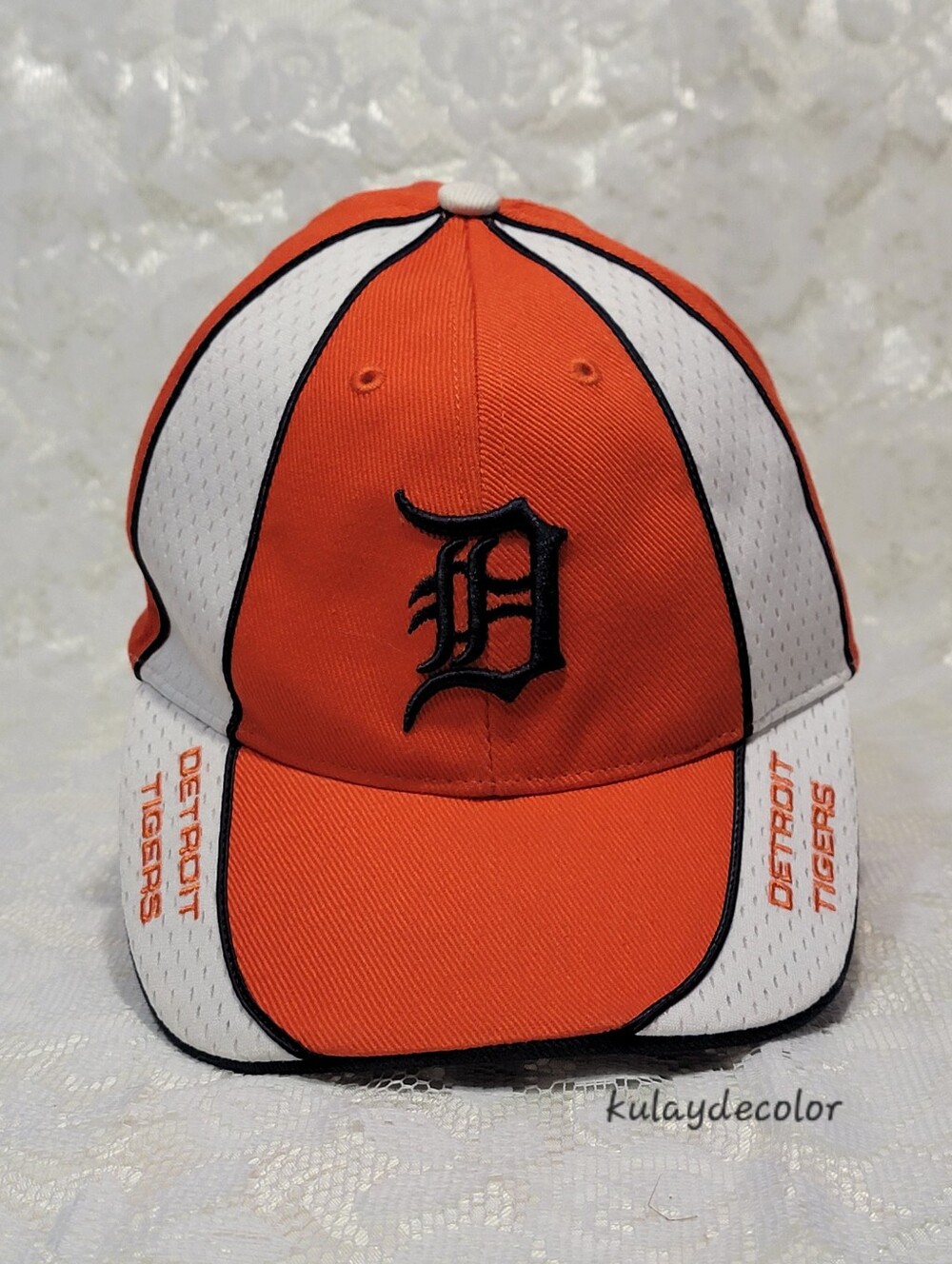 Detroit Tigers Orange White Adjustable Hat Cap MLB Authentic Merchandise OSFM